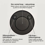 BILLUND vakuumforseglet opbevaringsglas i borosilikat – smart låg med visuelt indikator